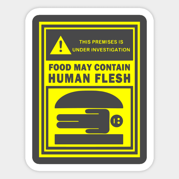Human Flesh Burgers Sticker by Migs